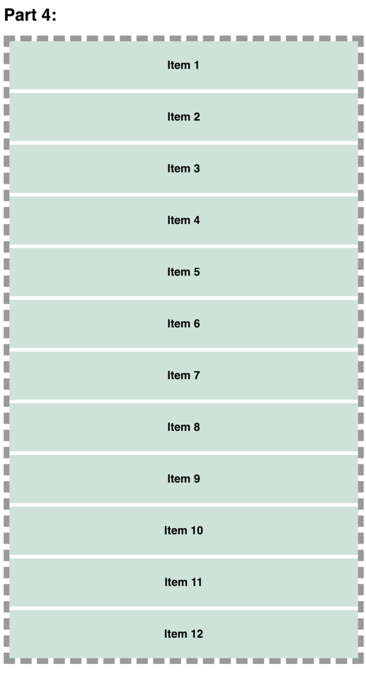 The Grid Layout for Part 4 1 column